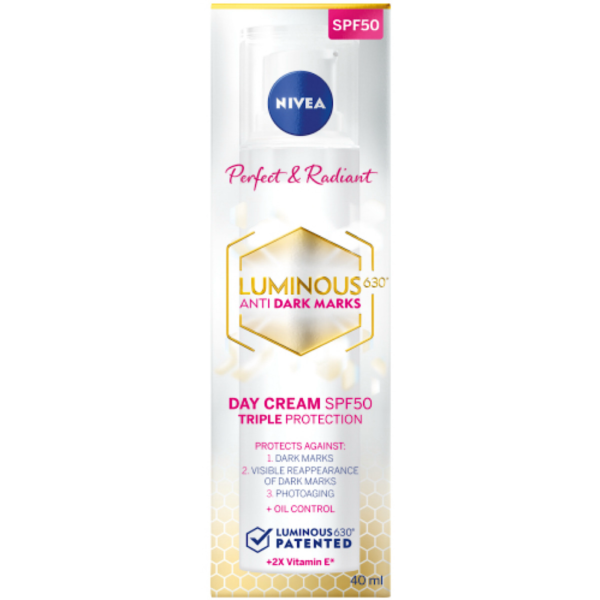 Nivea Perfect & Radiant Luminous Day Cream SPF50 40ml
